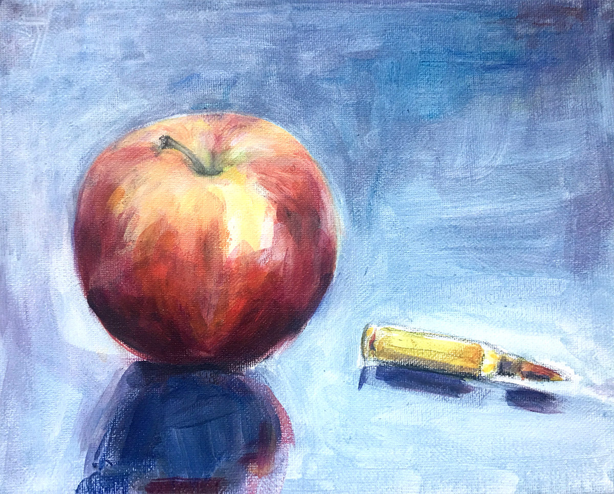 Apple, Bullet: acrylic